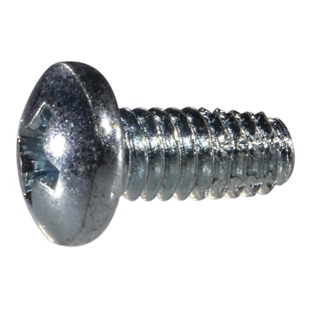 Thread Cutting Screw, #8 X 3/8 In, Zinc Plated Steel Pan Head Slotted Drive, 36 PK